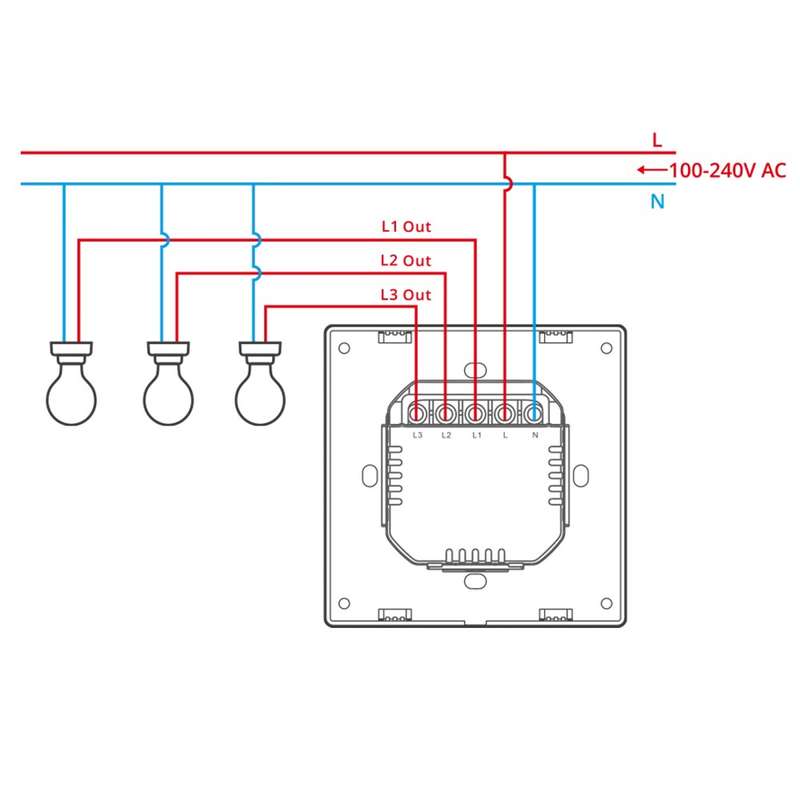 Sonoff M5 Matter Smart Wall Switch - Available in 1/2/3 Channel (White) 1 Gang