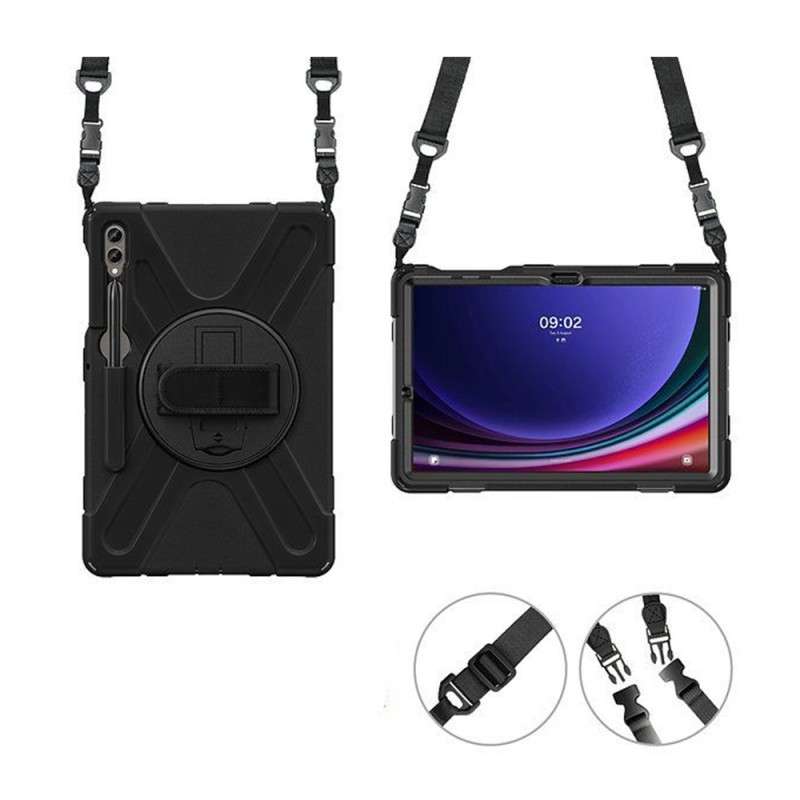 Rugged Case with Stylus Holder for Samsung Tab S9 Fe 10.9 (X510/X516) / Tab S9 (X710/X716)