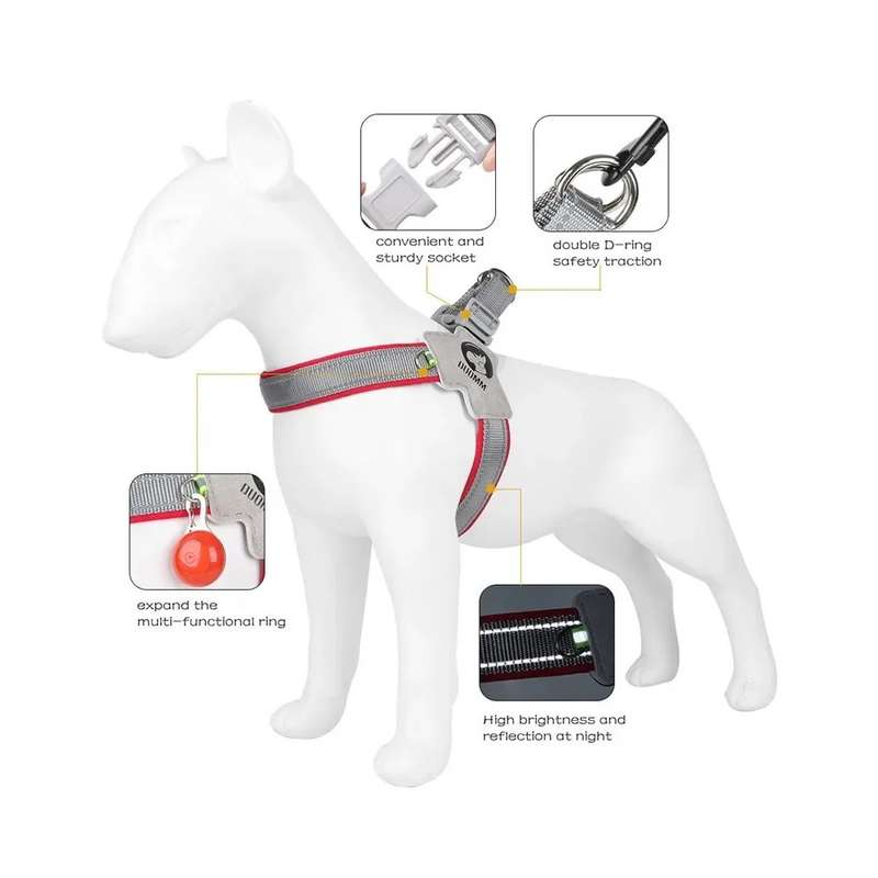 Dog Harness - Supportive Dog Harness for Enjoyable Walks (Multiple Colors) Black Medium