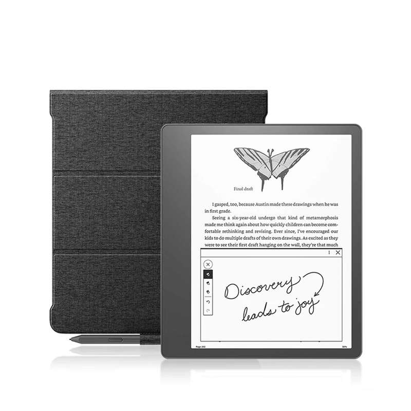 Kindle Scribe Fabric Folio Cover (Grey)
