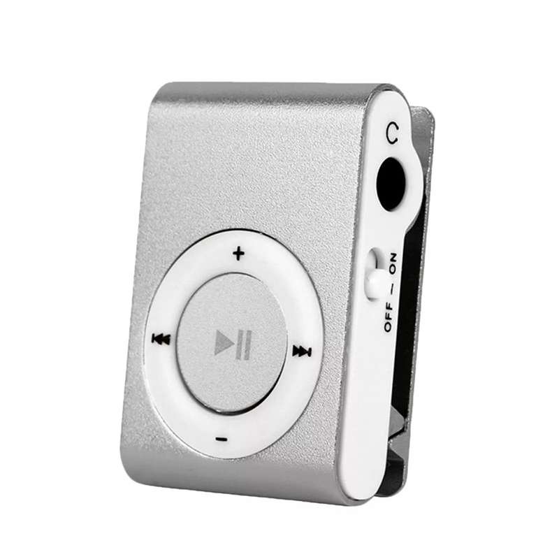 Pocket MP3 Player With Back Clip - Uses Micro SD Light Blue