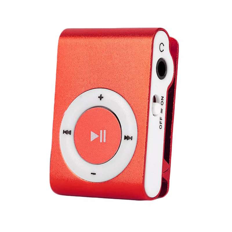 Pocket MP3 Player With Back Clip - Uses Micro SD Light Blue