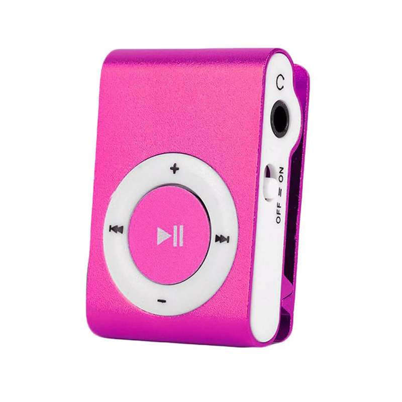 Pocket MP3 Player With Back Clip - Uses Micro SD Light Blue