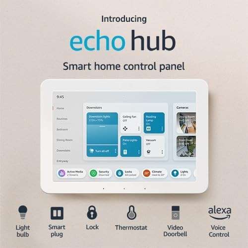 Amazon Echo Hub - 8 Smart Home Control Panel with Alexa