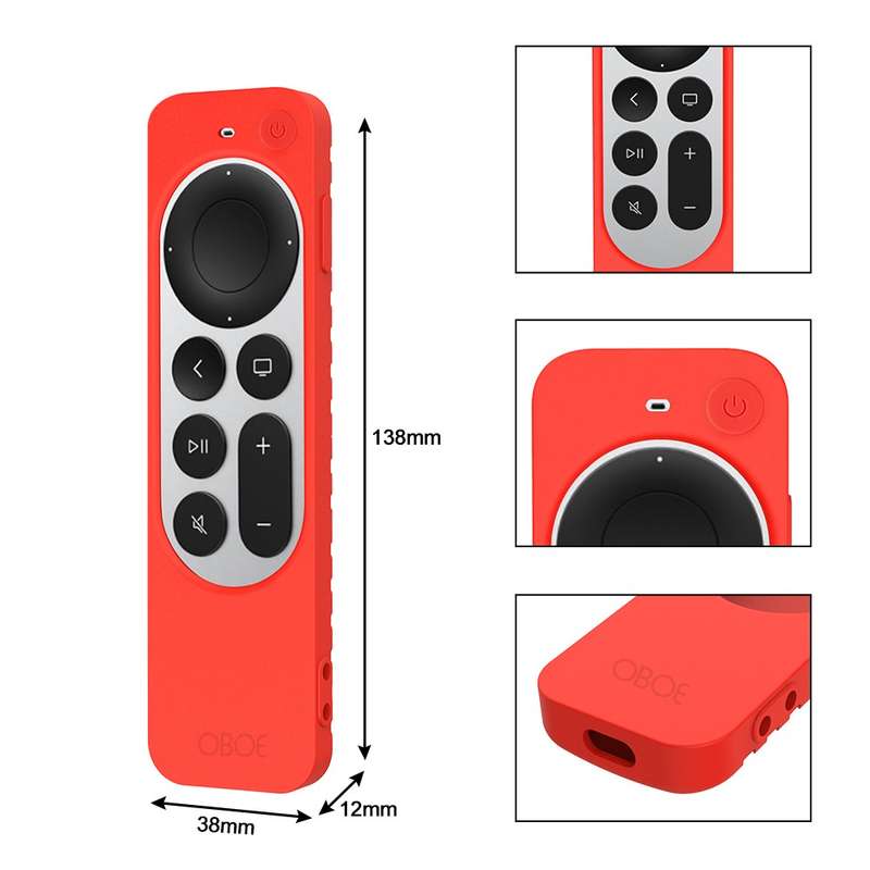 Apple TV Silicone Remote Case for 3rd Gen Remote (Multiple Colors) Black