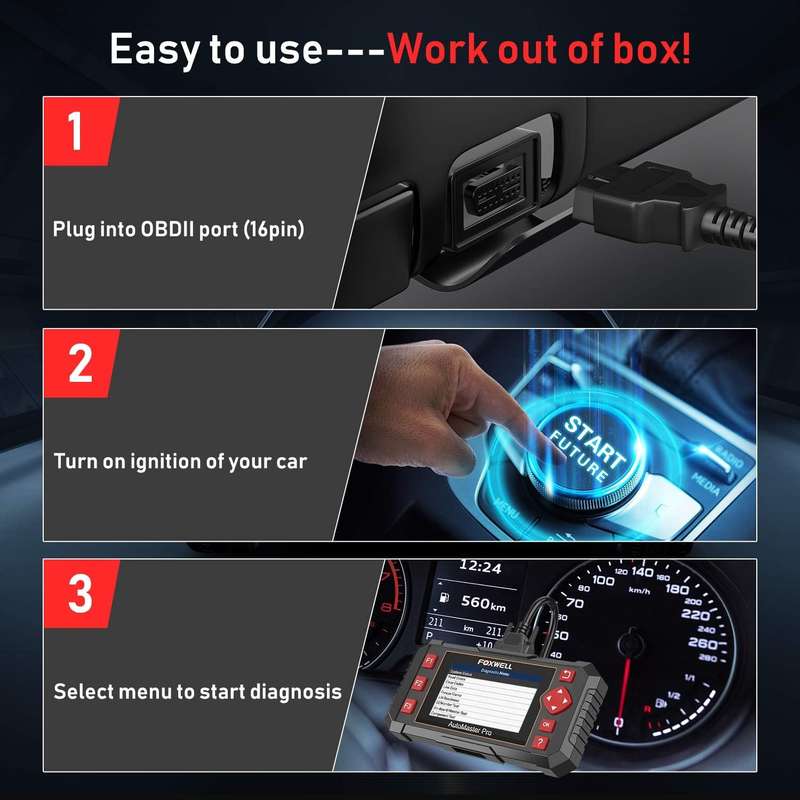 Foxwell NT604 Elite OBD2 Scanner ABS SRS Transmission