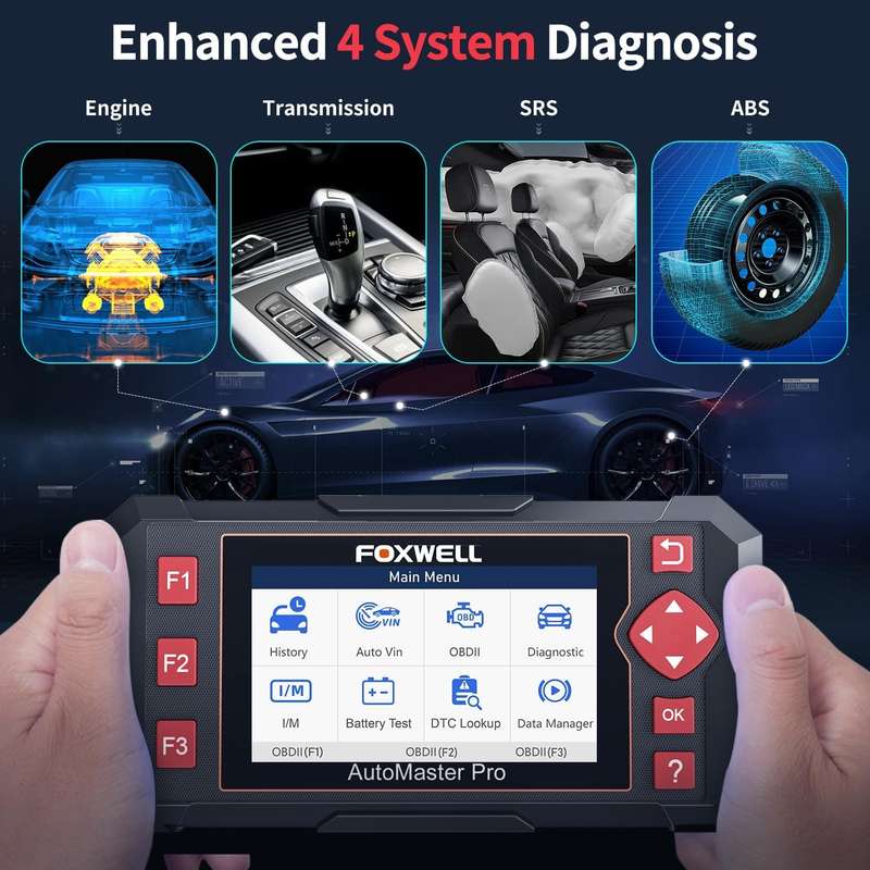Foxwell NT604 Elite OBD2 Scanner ABS SRS Transmission