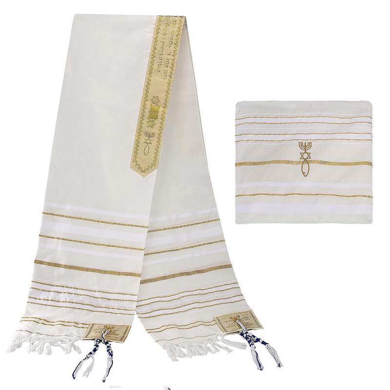 Religious Prayer Shawl - 50x180cm (Multiple Colors) - Includes Bag Red
