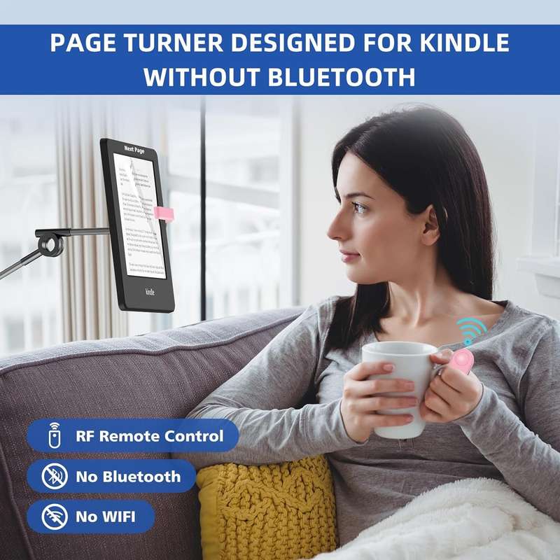 RF Remote Control Page Turner for Kindle Paperwhite White