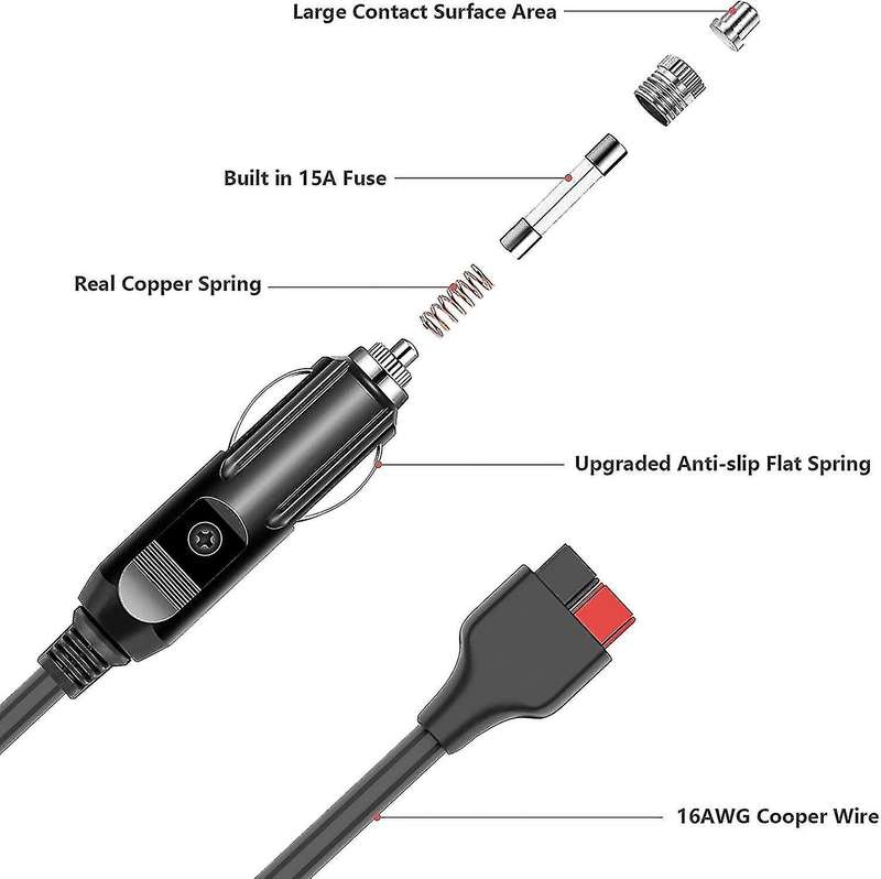 GeeWiz 2.2KW Inverter Kit Power Inverter Car Charger Cable with 1m lead - Anderson to Cigarette L...