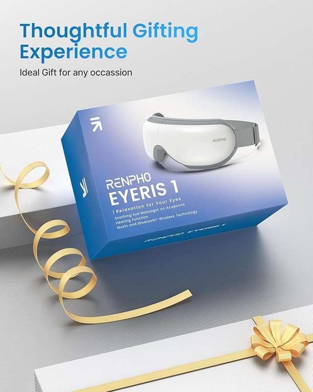 RENPHO Eyeris 1 Eye Massager - Eye Mask with Heater and Bluetooth Music