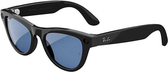 Ray-Ban | Meta Smart Glasses  Regular Headliner, Shiny Black / G15 Green