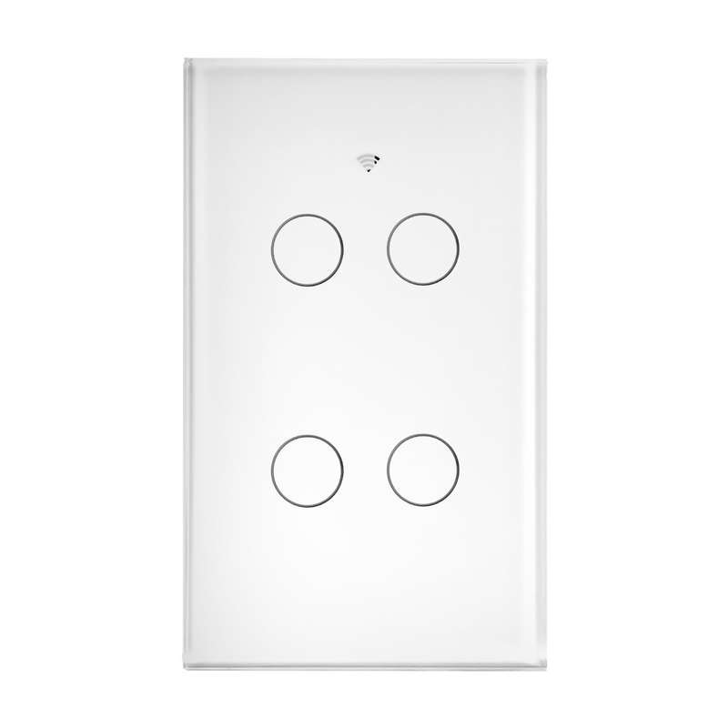 GeeWiz Wifi Smart Light Switch (NO NEUTRAL REQUIRED) - TUYA + Capacitor 4 Gang