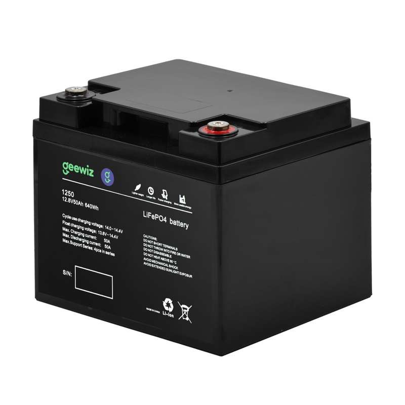 GeeWiz 12V 50Ah Lithium Ion LiFePO4 640Wh 4000 Cycle Battery (FIRST LIFE CELLS) - 2 Year Unlimite...