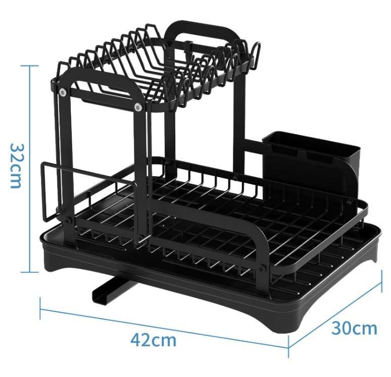 Dish Drying Rack with Drain