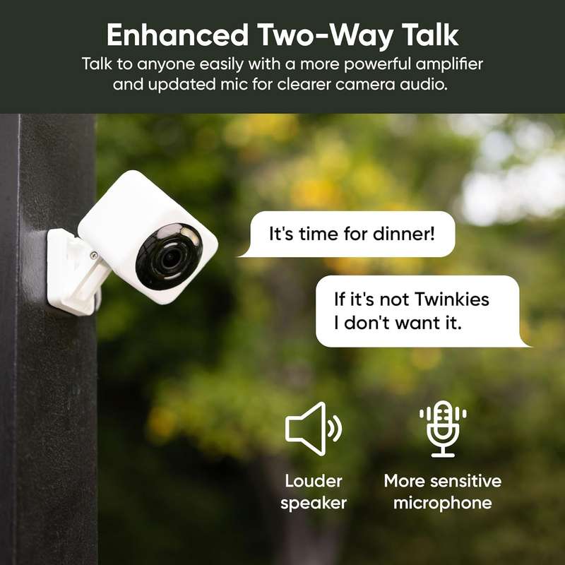 Wyze Cam v4- 2K HD Wi-Fi Smart Home Security Camera- Indoor/Outdoor Use- Pet/Baby Monitor- Motion...