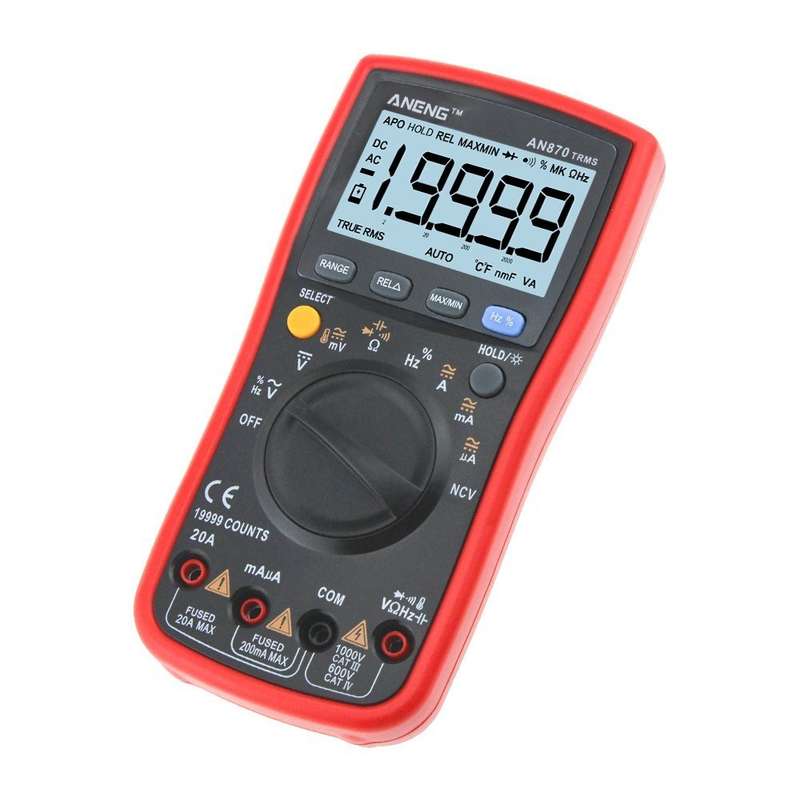 ANENG AN870 Auto Range Digital Precision Multimeter 19999 Counts True-RMS NCV Ohmmeter AC/DC Volt...
