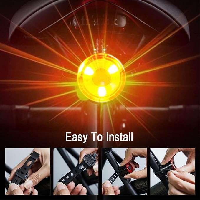 LED Tail Light Set- Sleek - Adjustable and Reliable for Bikes and Scooters - Red and White Set