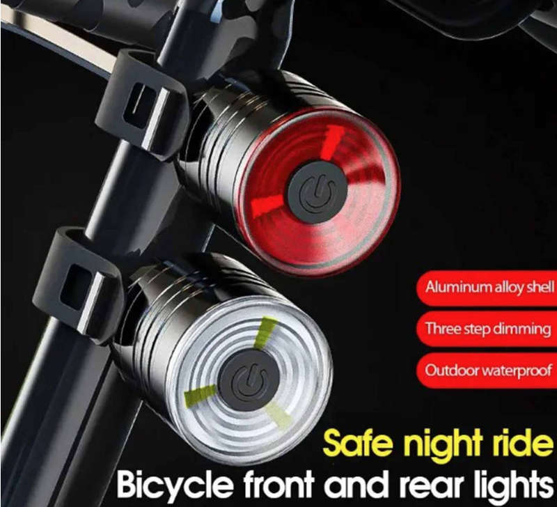 LED Tail Light Set- Sleek - Adjustable and Reliable for Bikes and Scooters - Red and White Set