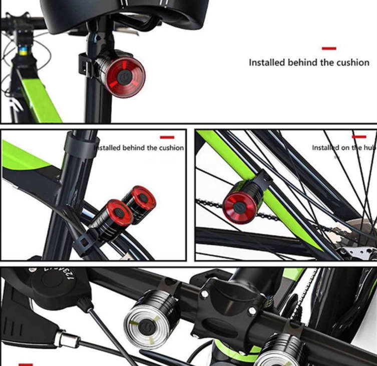 LED Tail Light Set- Sleek - Adjustable and Reliable for Bikes and Scooters - Red and White Set