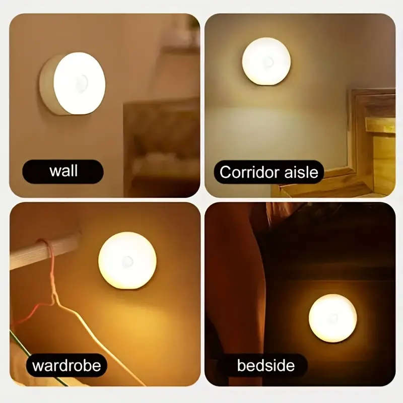 Motion Sensing LED Nightlight - USB Rechargeable Cool and Warm White