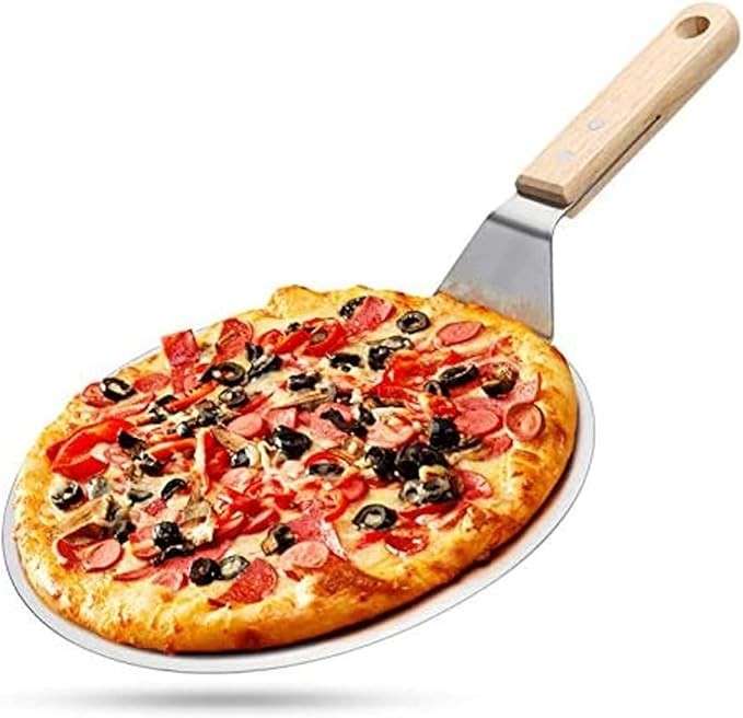 Ultimate 10-Inch Stainless Steel Pizza Paddle: Versatile- Professional-Grade Spatula for Effortle...