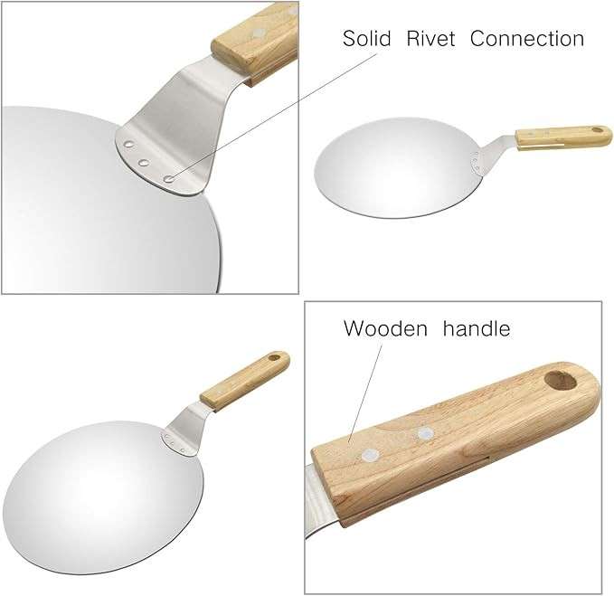 Ultimate 10-Inch Stainless Steel Pizza Paddle: Versatile- Professional-Grade Spatula for Effortle...