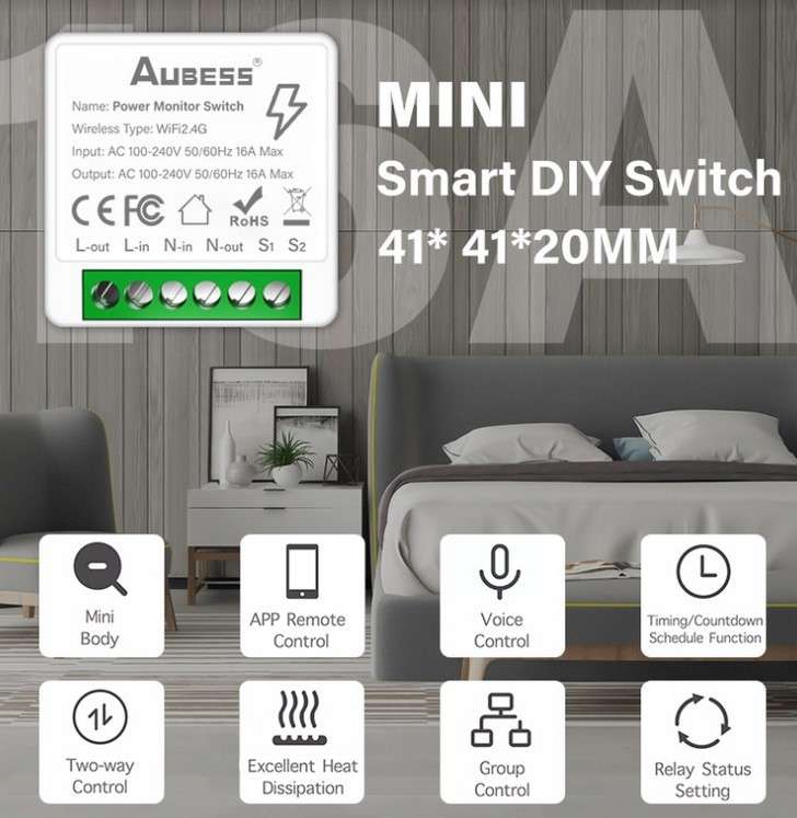 Tuya Mini Switch with Energy Monitor