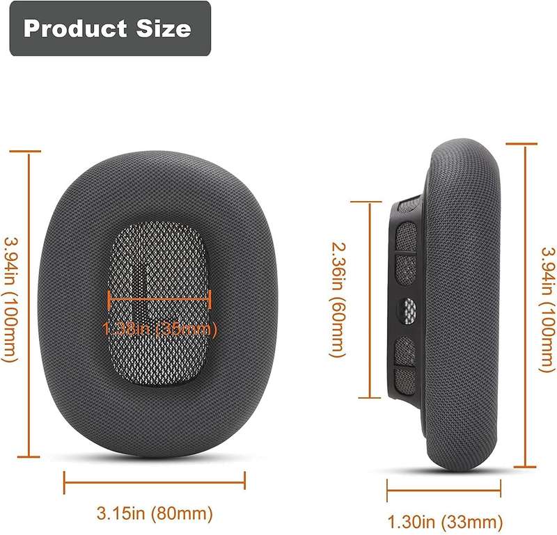 Replacement Ear Cushions for AirPods Max: Comfort-Enhancing Protein Leather & Memory Foam Earpads...