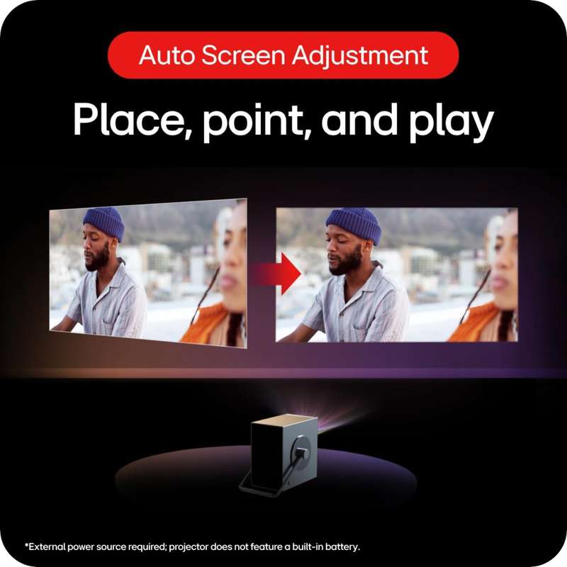 LG CineBeam Q 4K Smart Portable Projector - Auto Screen Adjustment- 4K UHD- WebOS Streaming- RGB ...