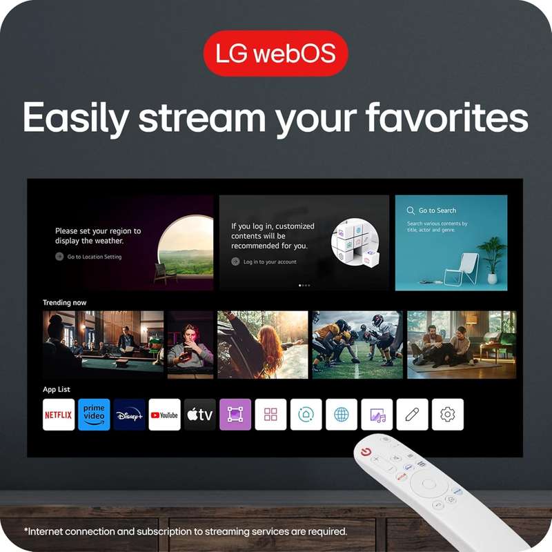 LG CineBeam Q 4K Smart Portable Projector - Auto Screen Adjustment- 4K UHD- WebOS Streaming- RGB ...