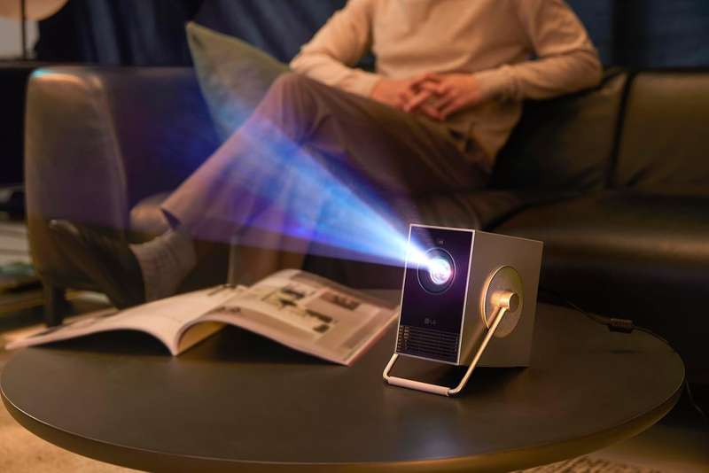 LG CineBeam Q 4K Smart Portable Projector - Auto Screen Adjustment- 4K UHD- WebOS Streaming- RGB ...