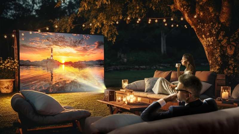 LG CineBeam Q 4K Smart Portable Projector - Auto Screen Adjustment- 4K UHD- WebOS Streaming- RGB ...