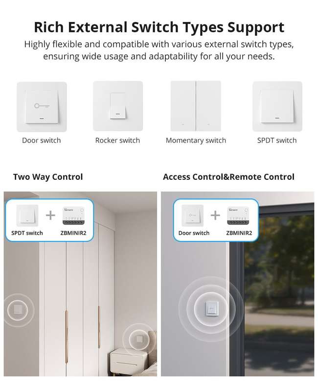 SONOFF ZBMINI R2 Extreme Zigbee Smart Switch (Neutral Wire Required)