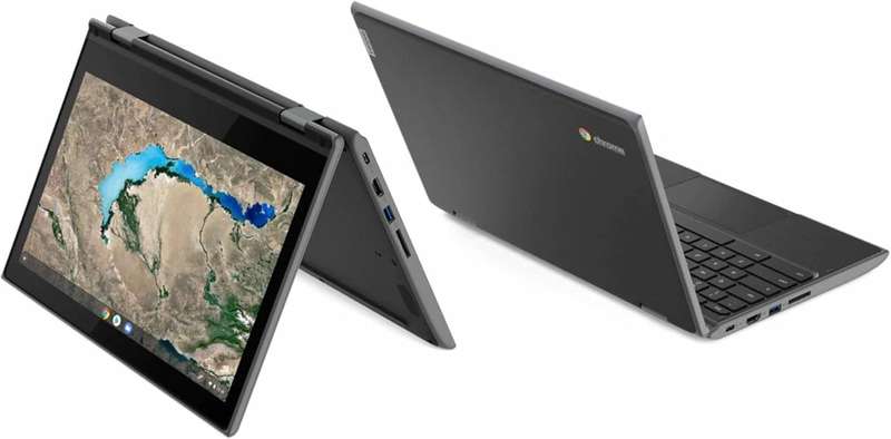 Refurbished Lenovo 11.6" 300e Chromebook Touchscreen - 2-in-1 MediaTek Quad-Core- 4GB RAM- 32GB S...