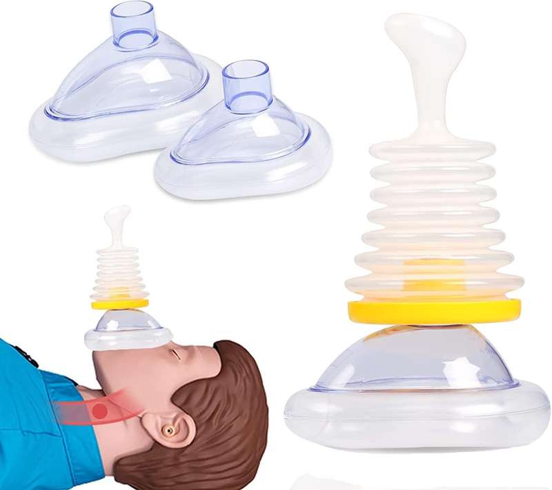 Portable Choking Rescue Device - First Aid Suction Tool with 2 Sizes for Kids and Adults