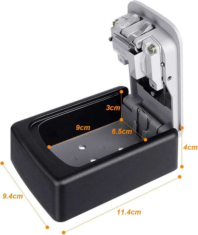 Outdoor Key Lock Box - Secure Key Storage with 4-Digit Combination- Heavy-Duty Weatherproof Design