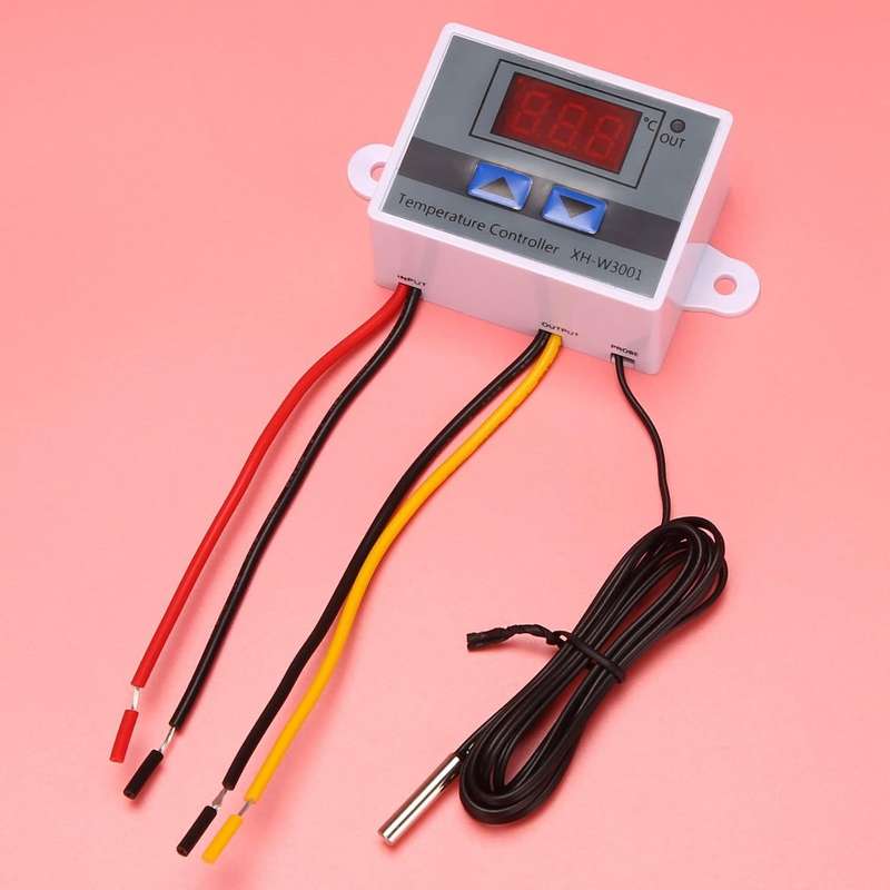 XH-W3001 - 220V Digital LED Temperature Controller- 10A Thermostat with Switch & Display for Incu...