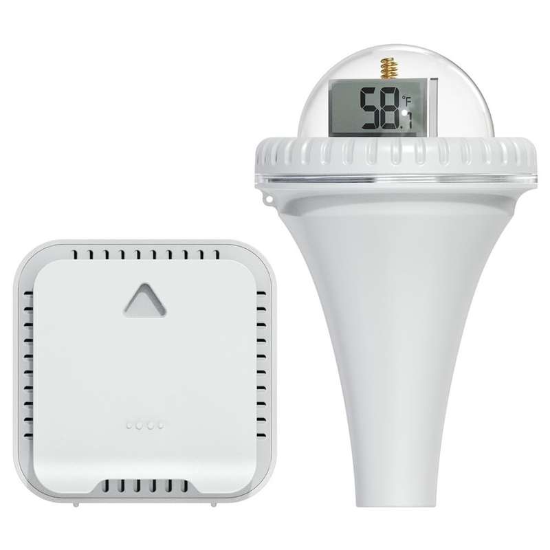 Wireless Floating Pool Thermometer  Easy-Read LCD Screen- Ideal for Swimming Pools- Hot Tubs- ...