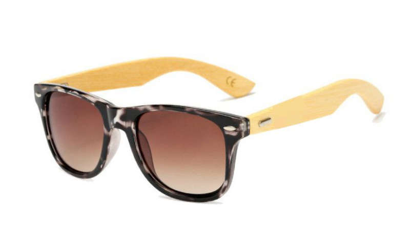 Bamboo Sunglasses  100% UVA/UVB Protection- Eco-Friendly Polarized Eyewear Silver Lens