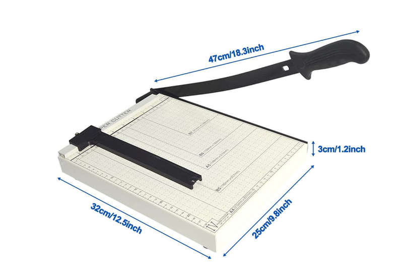 A4 Paper Trimmer & Cutter - 12-Inch Guillotine with Alignment Grid- Accurate & Safe