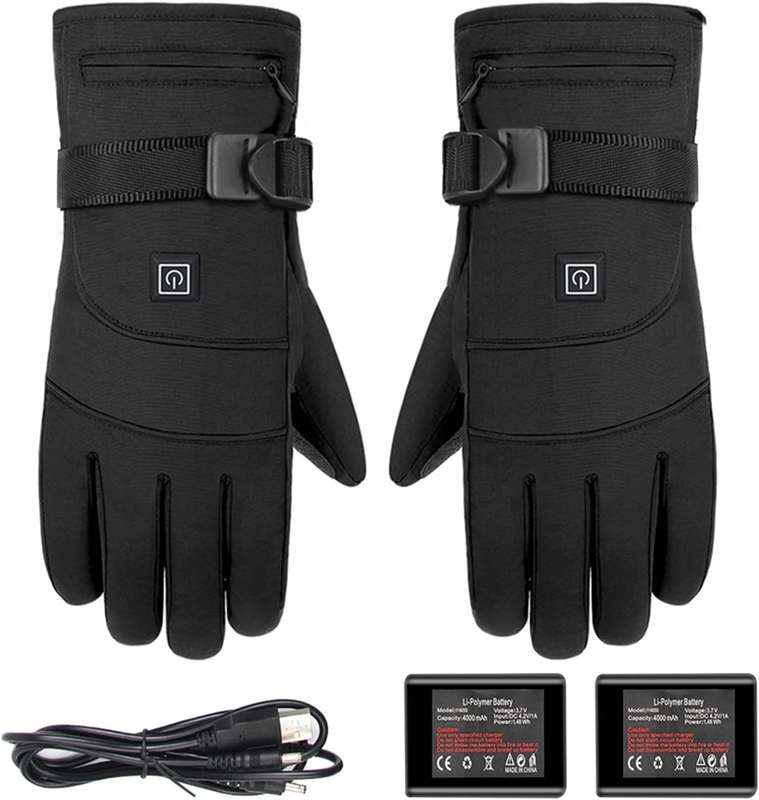 Unisex Rechargeable Heated Gloves - 3 Heat Settings  Electric Winter Gloves with Touchscreen C...