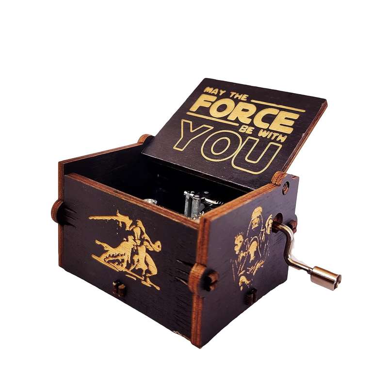 Handcrafted Star Wars Wooden Music Box  Perfect Gift for Fans and Collectors
