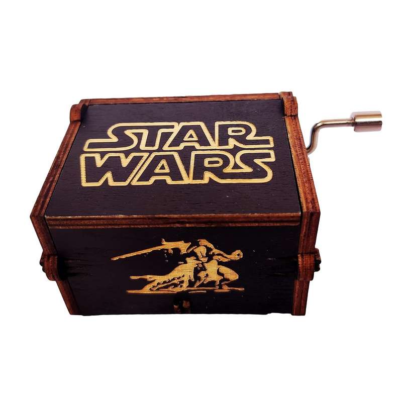 Handcrafted Star Wars Wooden Music Box  Perfect Gift for Fans and Collectors