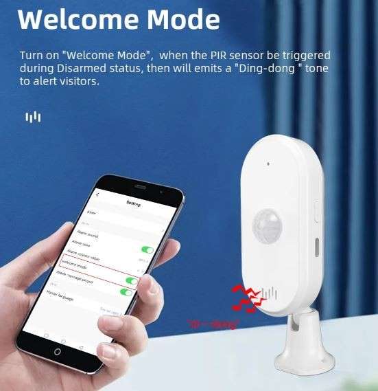 Tuya WIFI PIR Motion Detector With Siren