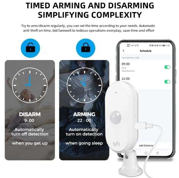 Tuya WIFI PIR Motion Detector With Siren