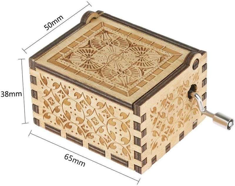 You Are My Sunshine Classic Mini Wooden Music Box  Hand-Crank Vintage Gift