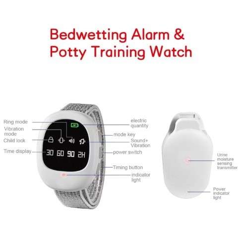 Wireless Timing Bedwetting Alarm Watch For Elderly and Kids