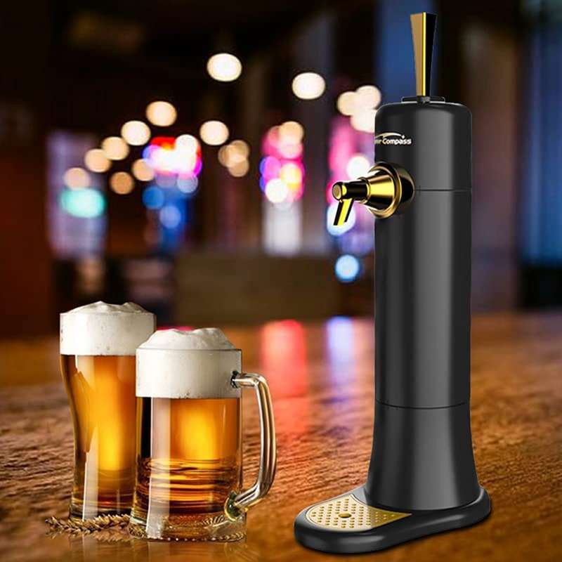 Beer Dispenser - Canned Beer Draft System with Foam Maker and Tap