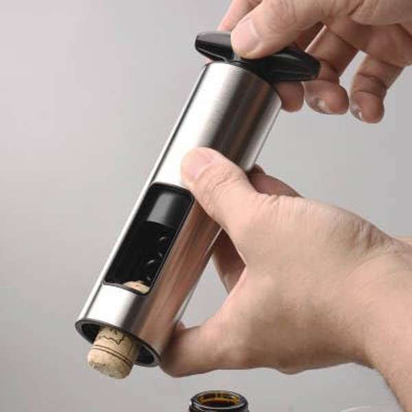Self Pull Cork Screw Wine Opener (Stainless Steel) with paper cutter